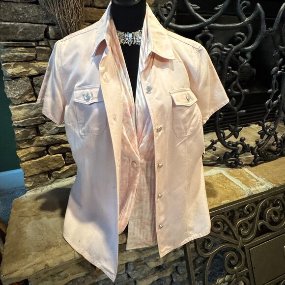 Kate Hill Pink and White Blouse with Elegant Design - Picture 8 of 14